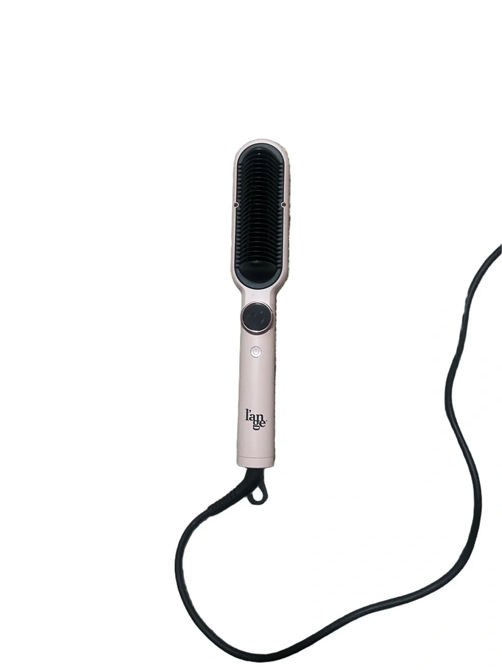 L’ange Electric Heated Hair Straightening Brush in blush pink